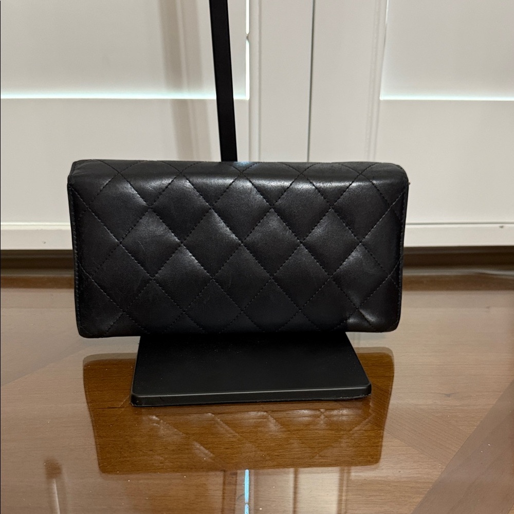 Chanel Cambon Black Lambskin Bifold Wallet - Picture 5 of 16